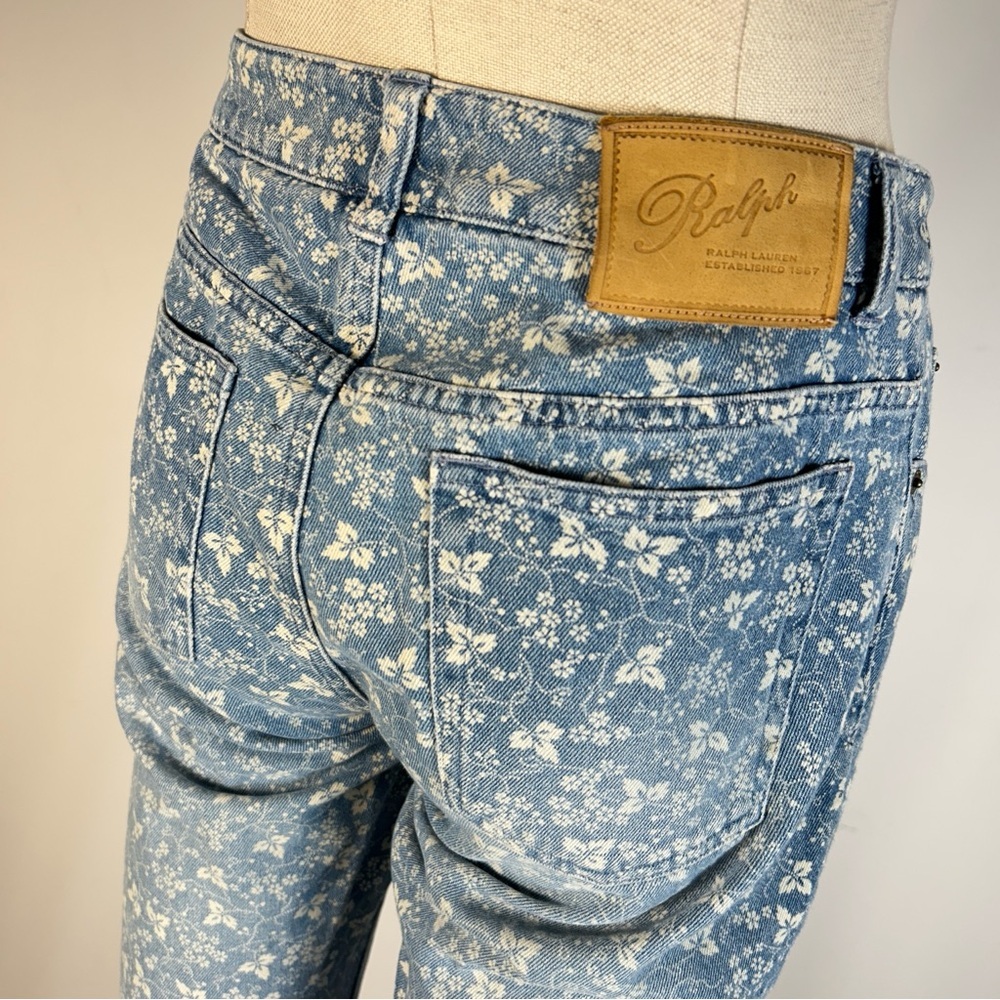 Ralph Lauren Floral Print Cropped Women’s Jeans - Light Blue